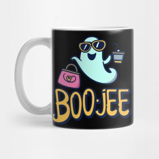 Cute And Funny Ghost Halloween Boujee Boo-Jee Design Mug